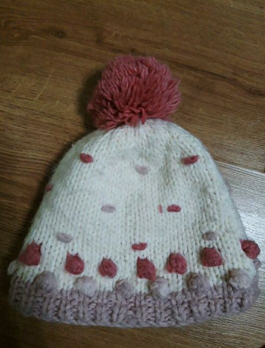 Шапка зимова на дівчинку 3-6 р 50 52 54