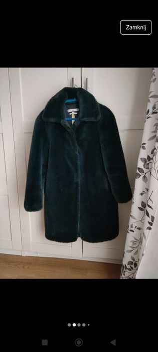 Piękny płaszcz futerko sztuczne Mango  XS oversize
