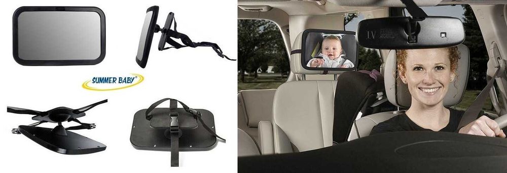Regulowane lusterko do obserwacji dziecka w samochodzie