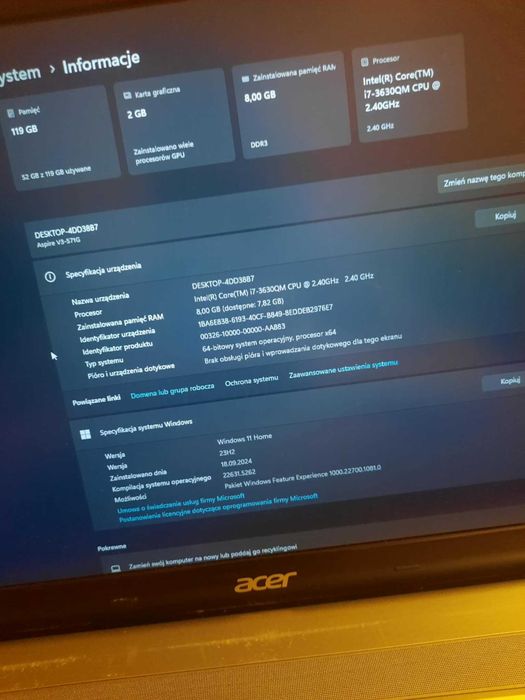 Laptop: Acer V3-571G