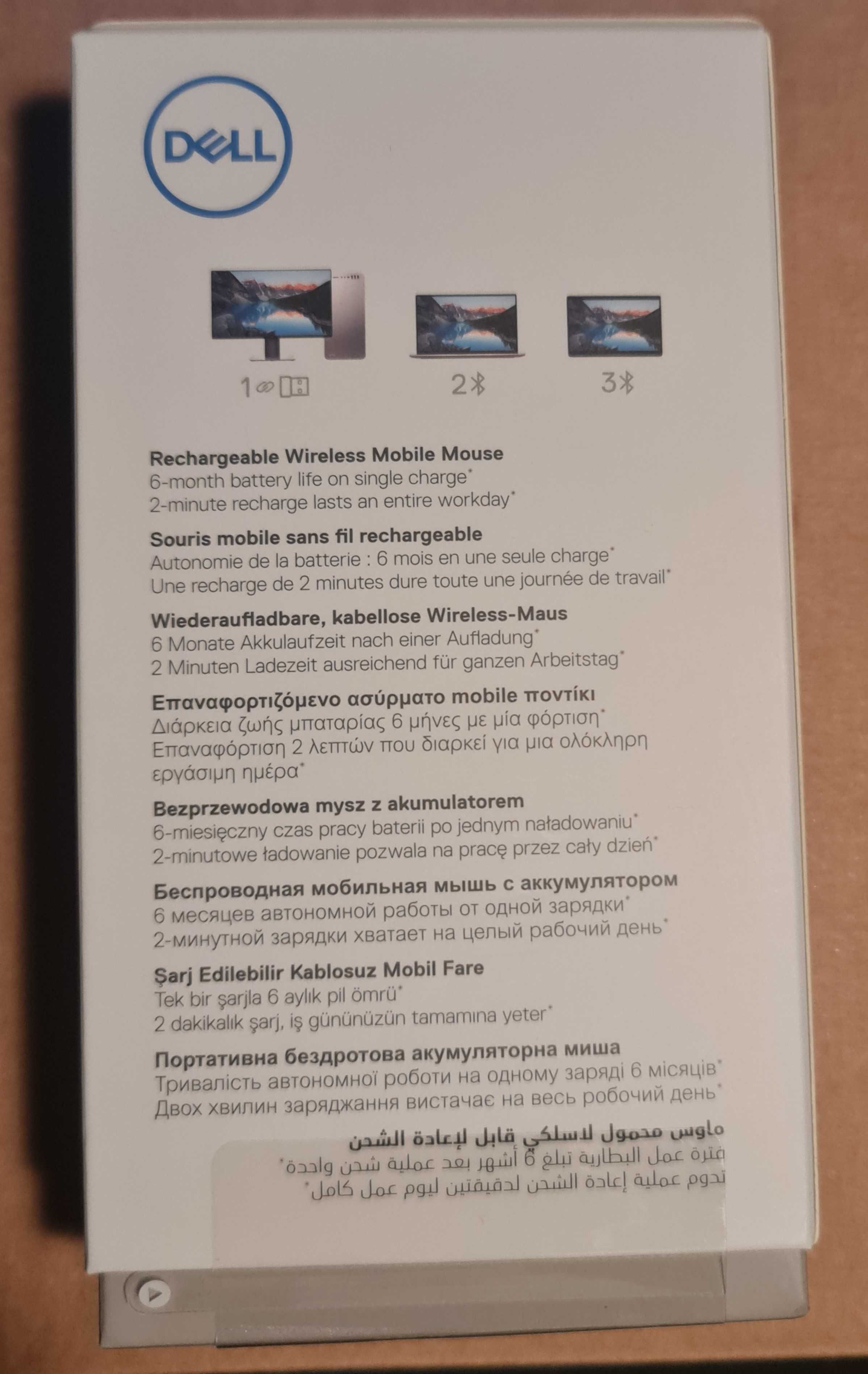 Rato sem fios recarregável Dell Premier MS7421W prateado 1600DPI(NOVO)