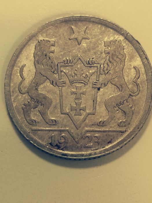 Moneta obiegowa WMG 1 gulden 1923r srebro