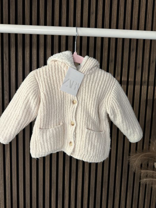 Gruby sweter z futerkiem 68 zara