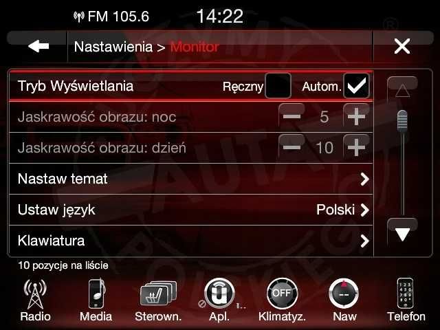 Dodge Durango UC84 uConnect 8.4 Polskie menu polski lektor mapa USA EU