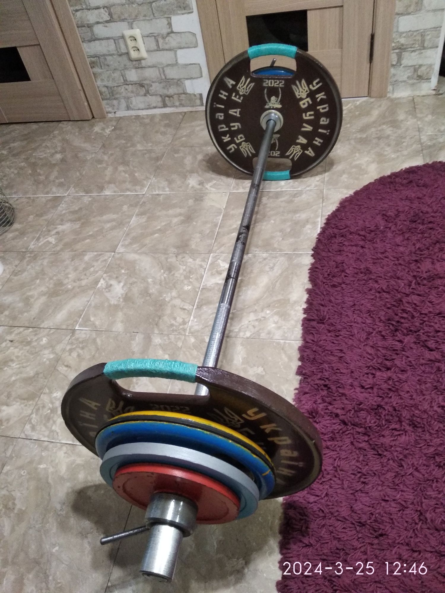 Штанга Олімпійська 50 мм, 82 кг, залізо