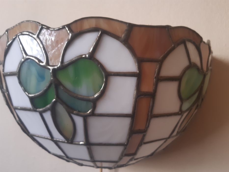 Tiffany Stara lampa podłogowa plus kinkiet