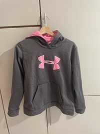 Sweat cinzenta com simbolo rosa