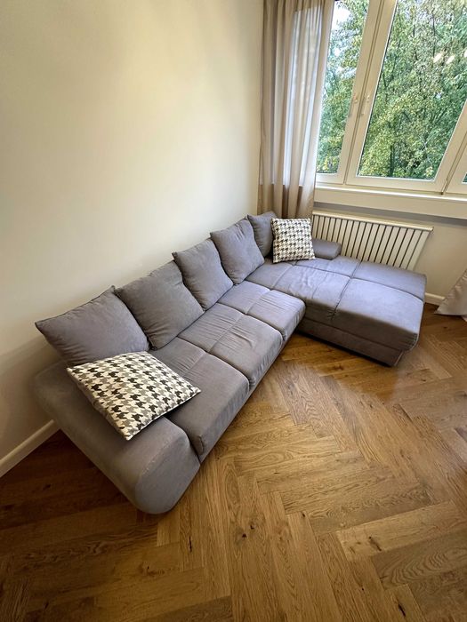 Narożnik kanapa z funkcją spania - Szary 280cm x 180cm