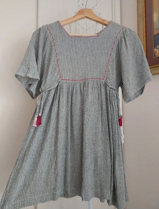 Vestido menina | malha | cinzento | Zara | Tamanho 9/10 anos