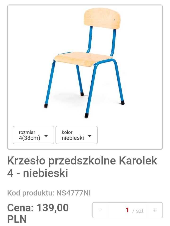 Krzesło dla dziecka