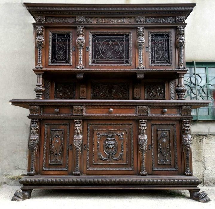 *Kunsztowny kredens, neorenesans włoski, antyk* transport