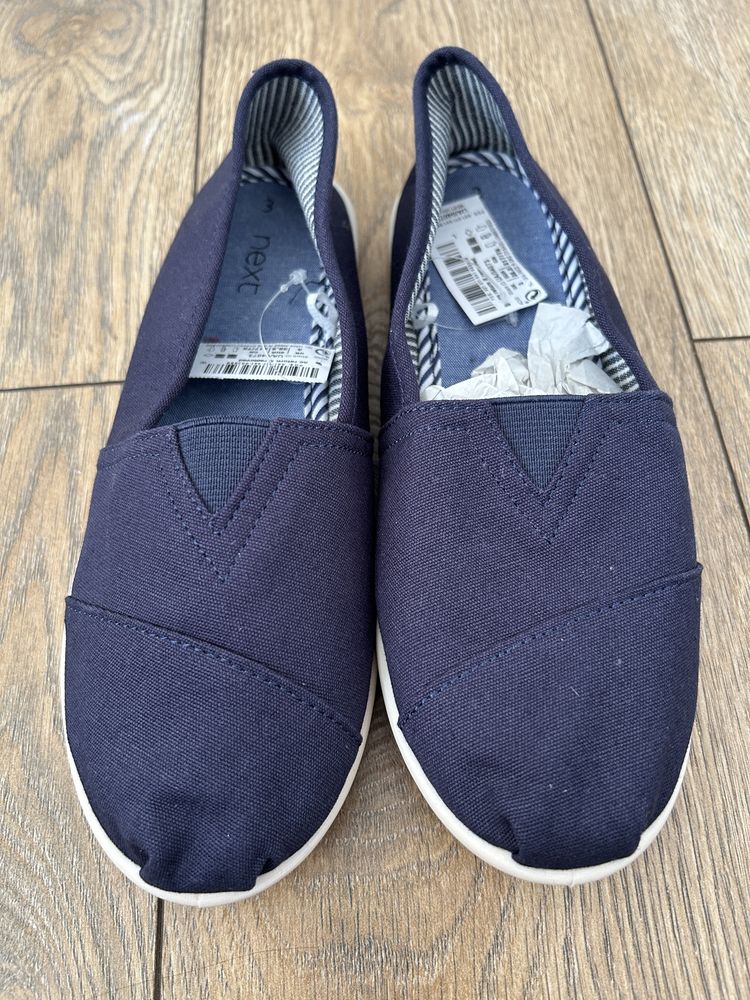 Nowe espadryle Next r 35,5 Granatowe