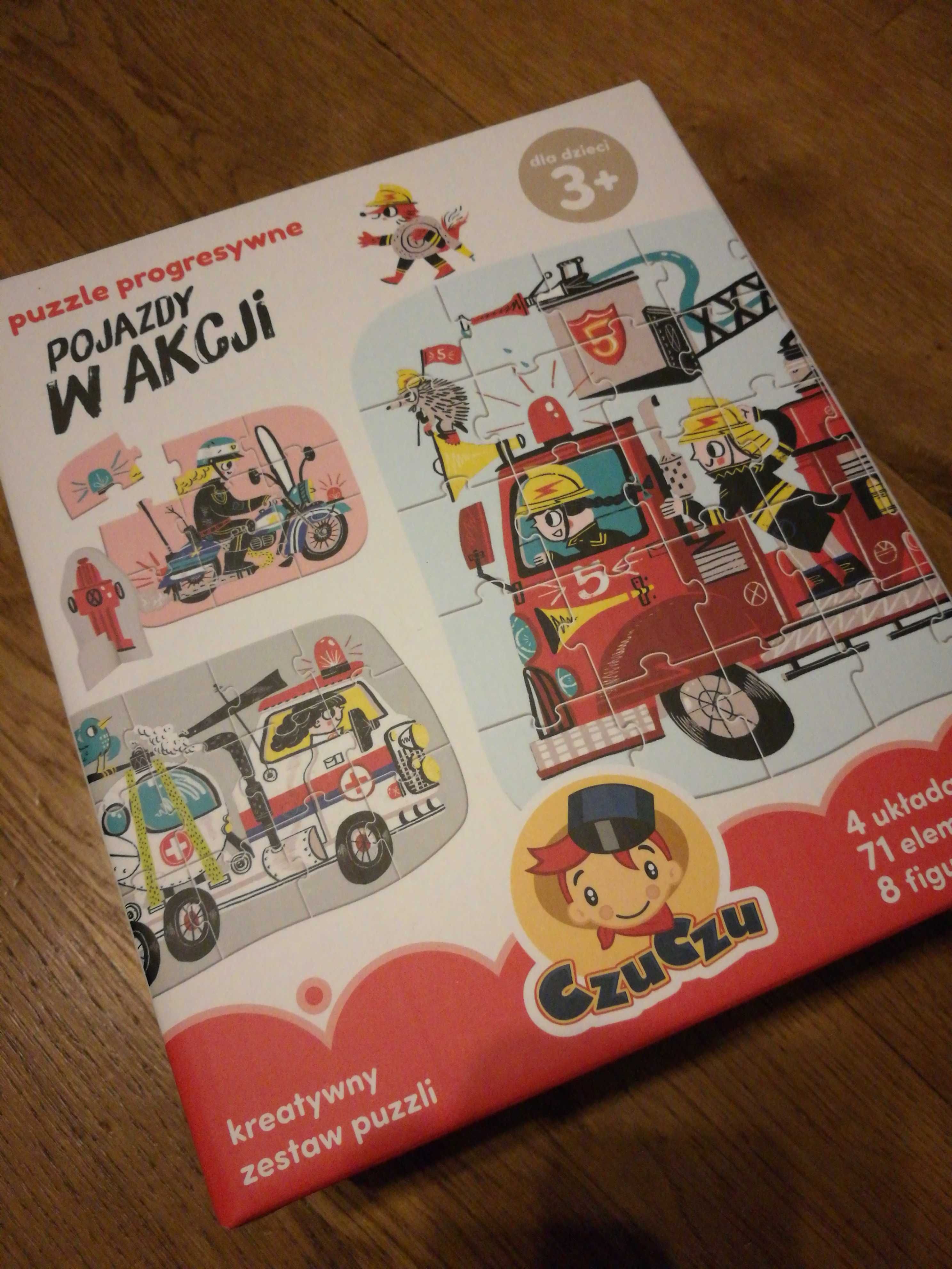 Czuczu Pojazdy w akcji. Puzzle z figurkami