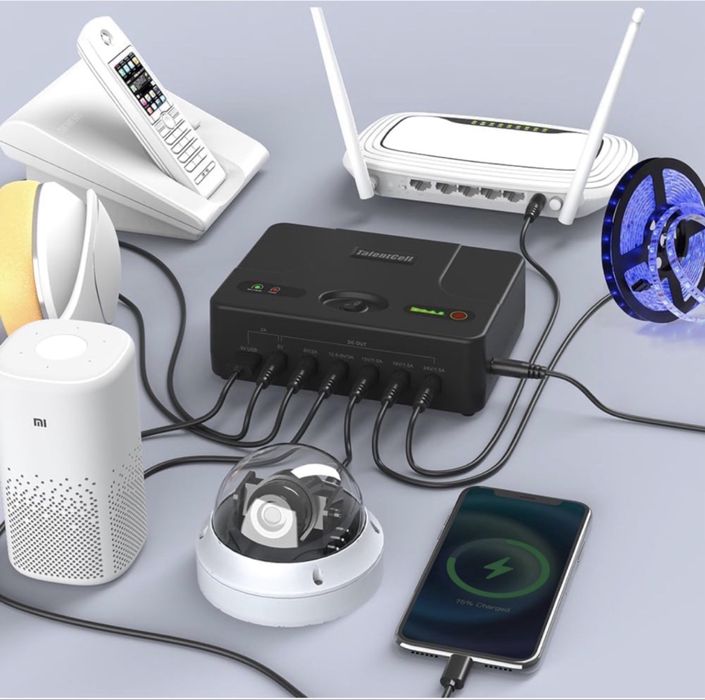 ДБЖ, DC UPS Talentcell - для потужного роутера 19/24 вольта 38400mah