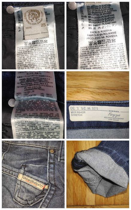 NEW W25 L30 DIESEL Fayza Relaxed-boyfriend Low waist Stretch джинси