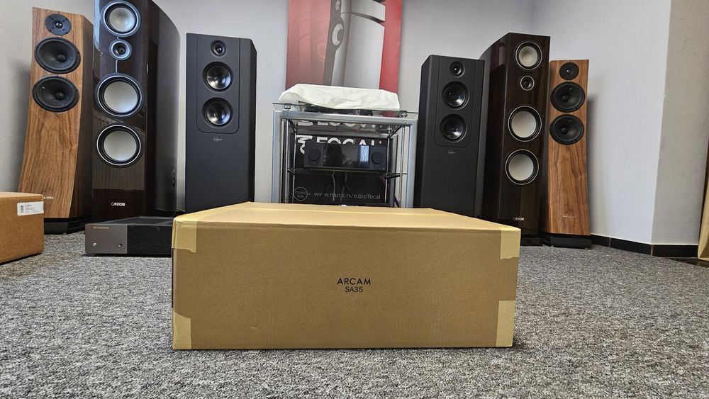 Wzmacniacz Arcam sa35 Kolumny Canton Vento 100 Dark Walnut Zestaw