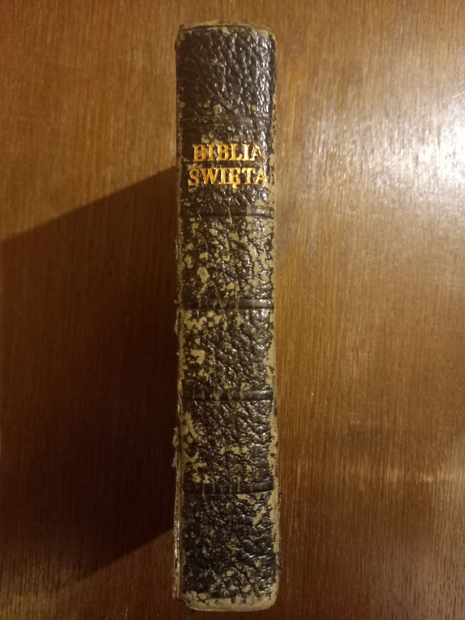 Pismo święte biblia brytyjka pozłacane brzegi, 1956r.