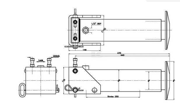 Stopa podporowa hydrauliczna 65-250CS z szybkozłączem