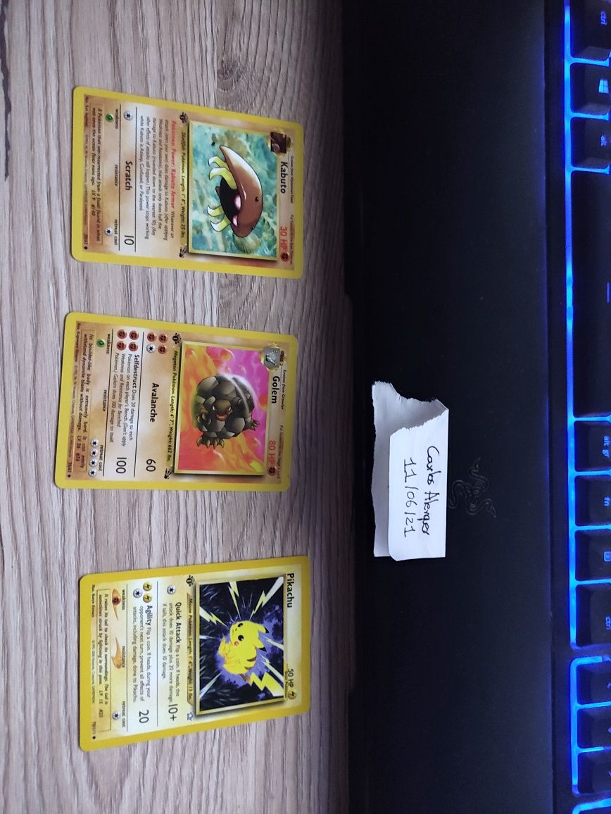 Pokemon Conjunto Cartas 1st Edition Fossil Inglês