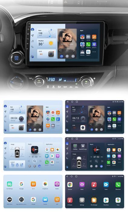 Radio Android do Toyota Hilux AN120 (2015 - 2020) 2GB, 32GB