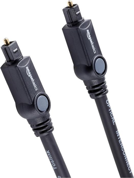 amazonbasics 7gsw długość kabla 1.8m toslink czarny kabel audio