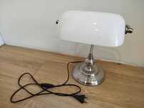 Lampa na biurko srebrna