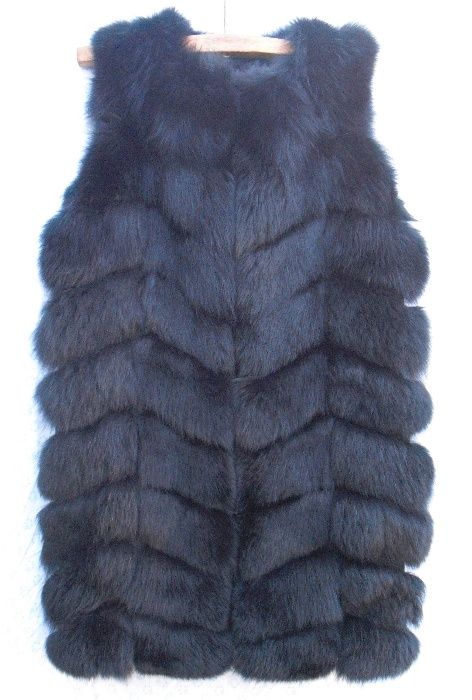 Жилетка безрукавка песцовая женская