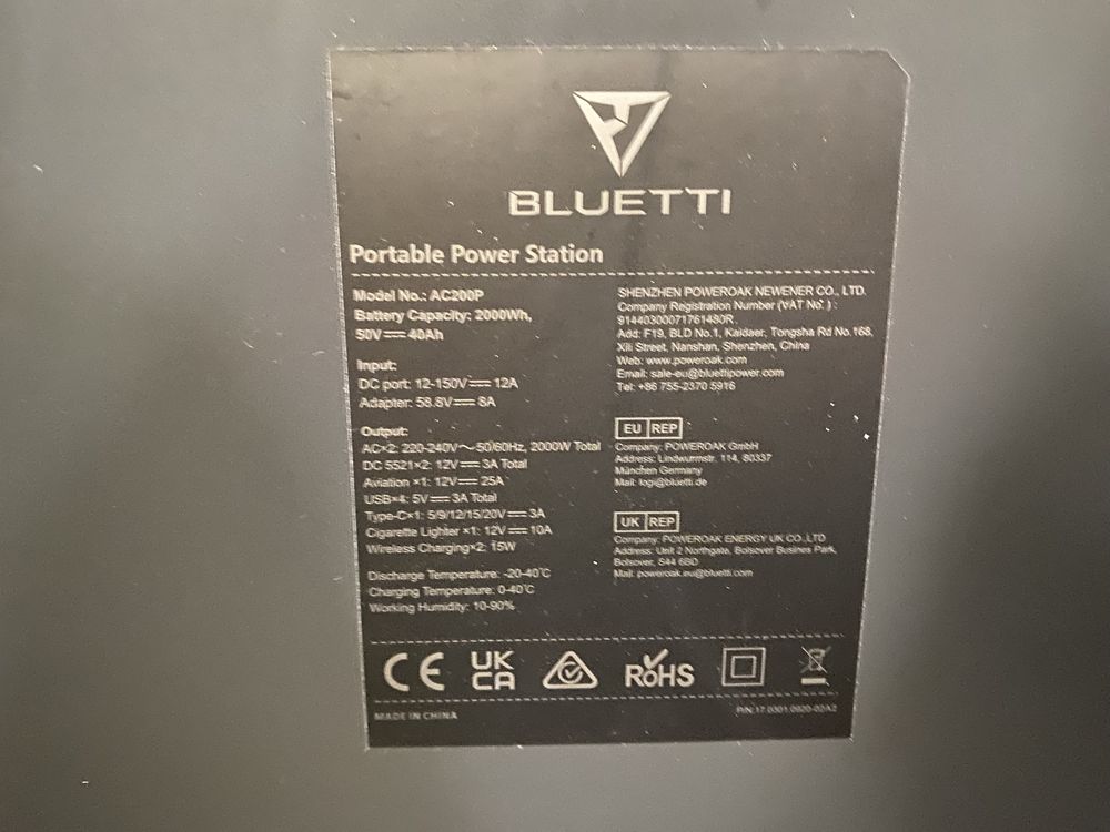 Портативная зарядная станция Blueetti AC200P