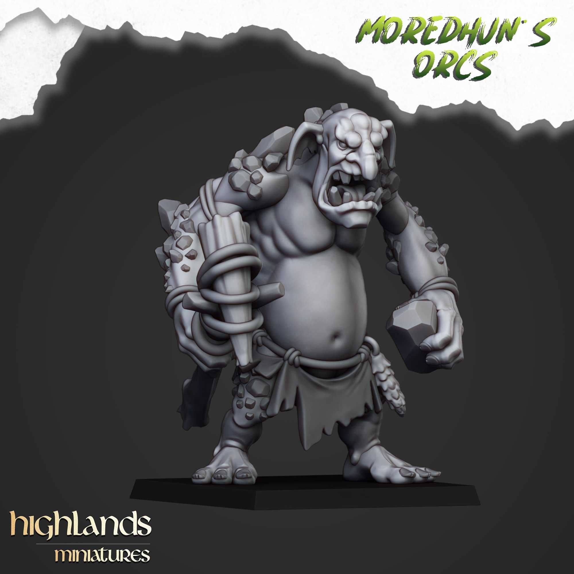 Cave Troll  - ToW WFB AoS - Highlands Miniatures x1