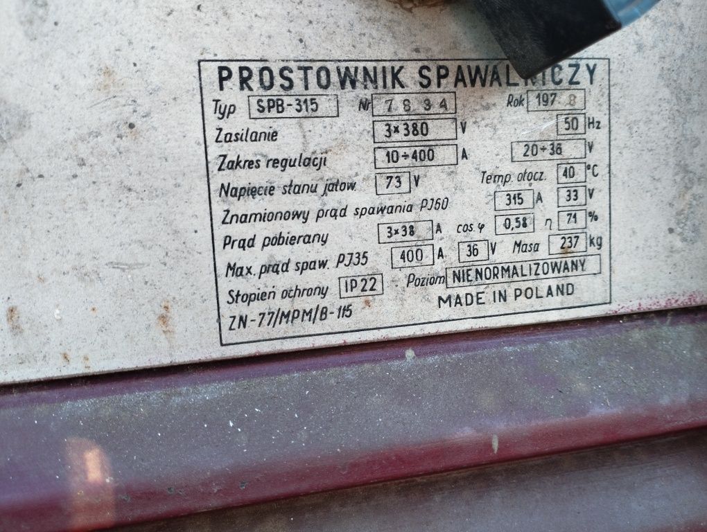 Prostownik spawalniczy Bester Spb 315.