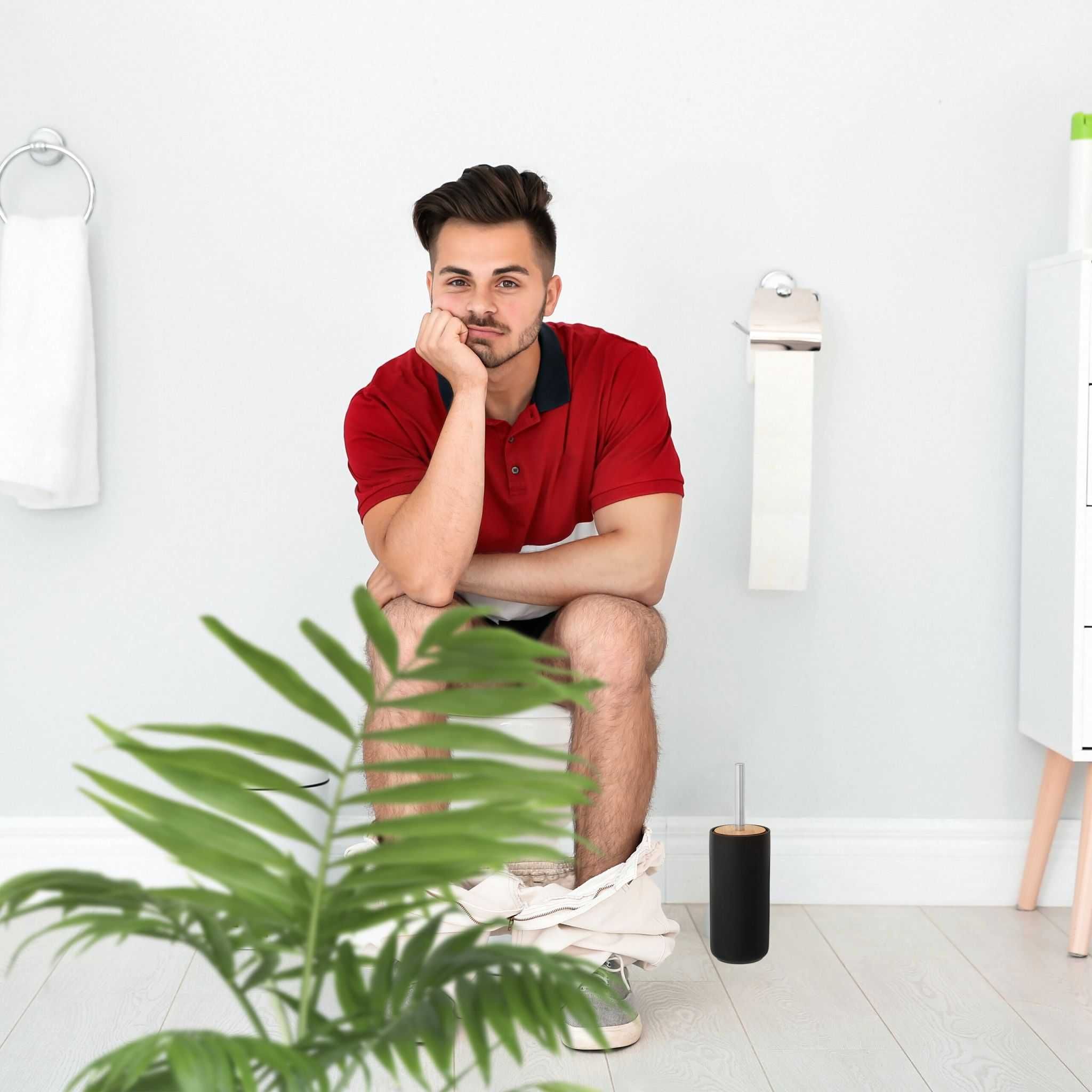 Szczotka do WC z pojemnikiem Relaxdays