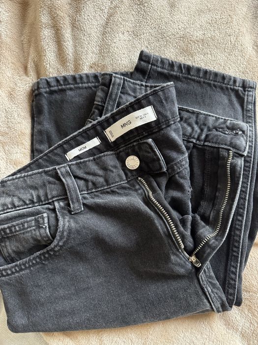 Джинсы мом Mango черные