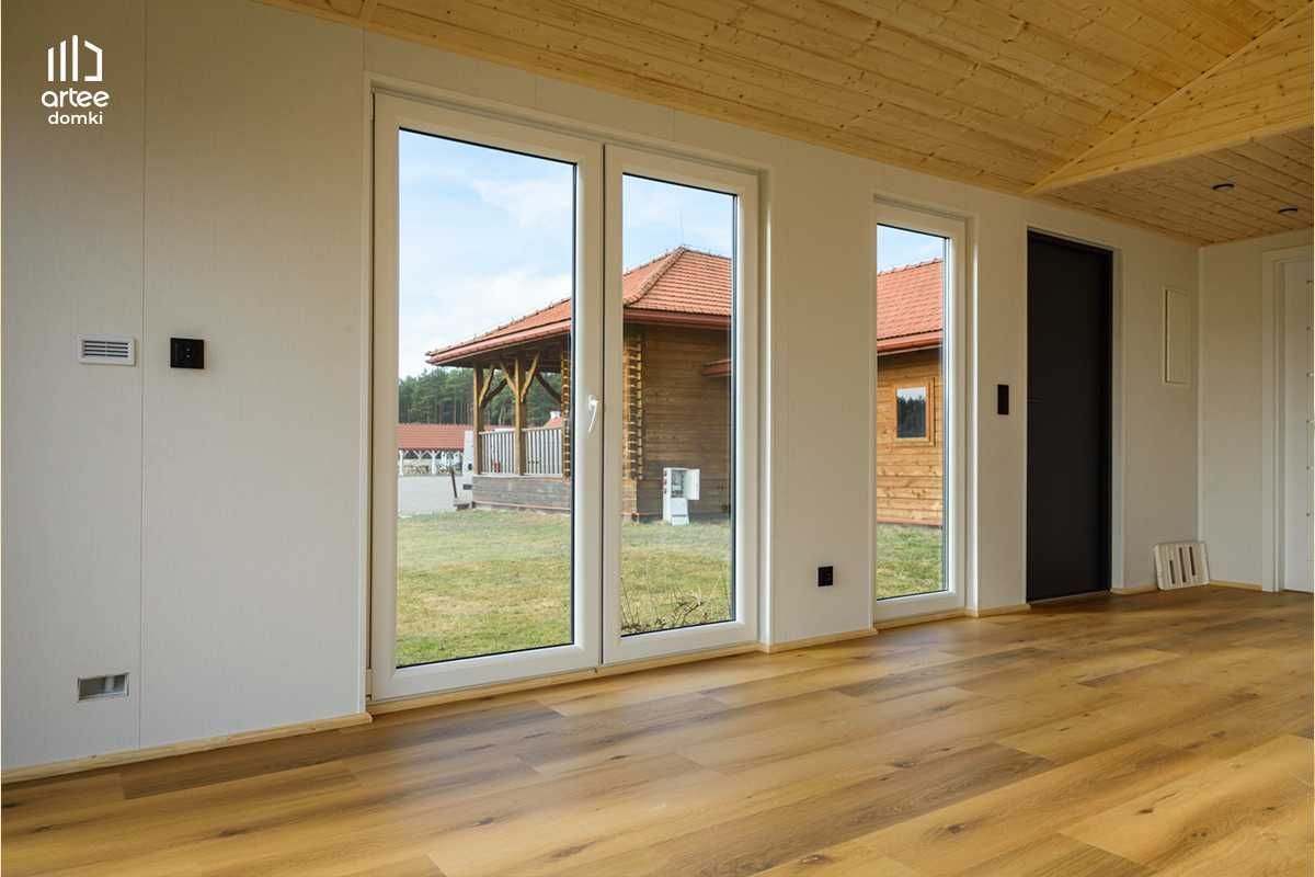 Dom drewniany • modułowy 35 m² • całoroczny • na zgłoszenie • mobilny