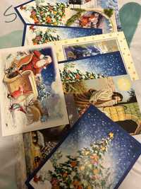 Boże Narodzenie kartki  10 sztuk koperty