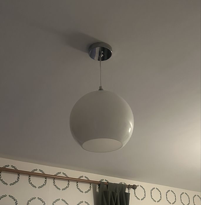 Dwie lampy szklany klosz