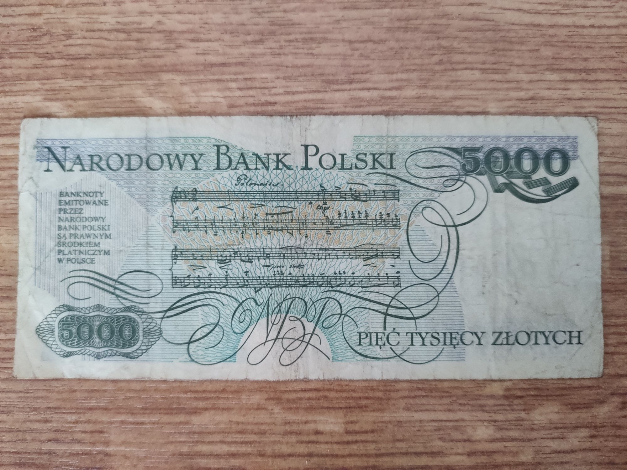 Banknot 5000 zł 1982 r.