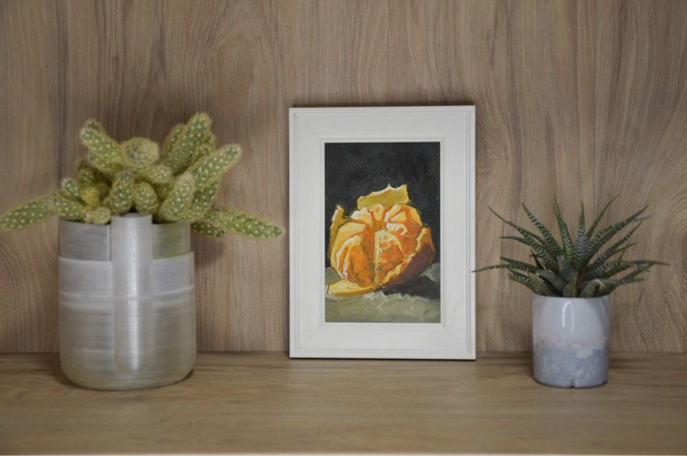 Картина олією (маслом) в рамці 10х15см