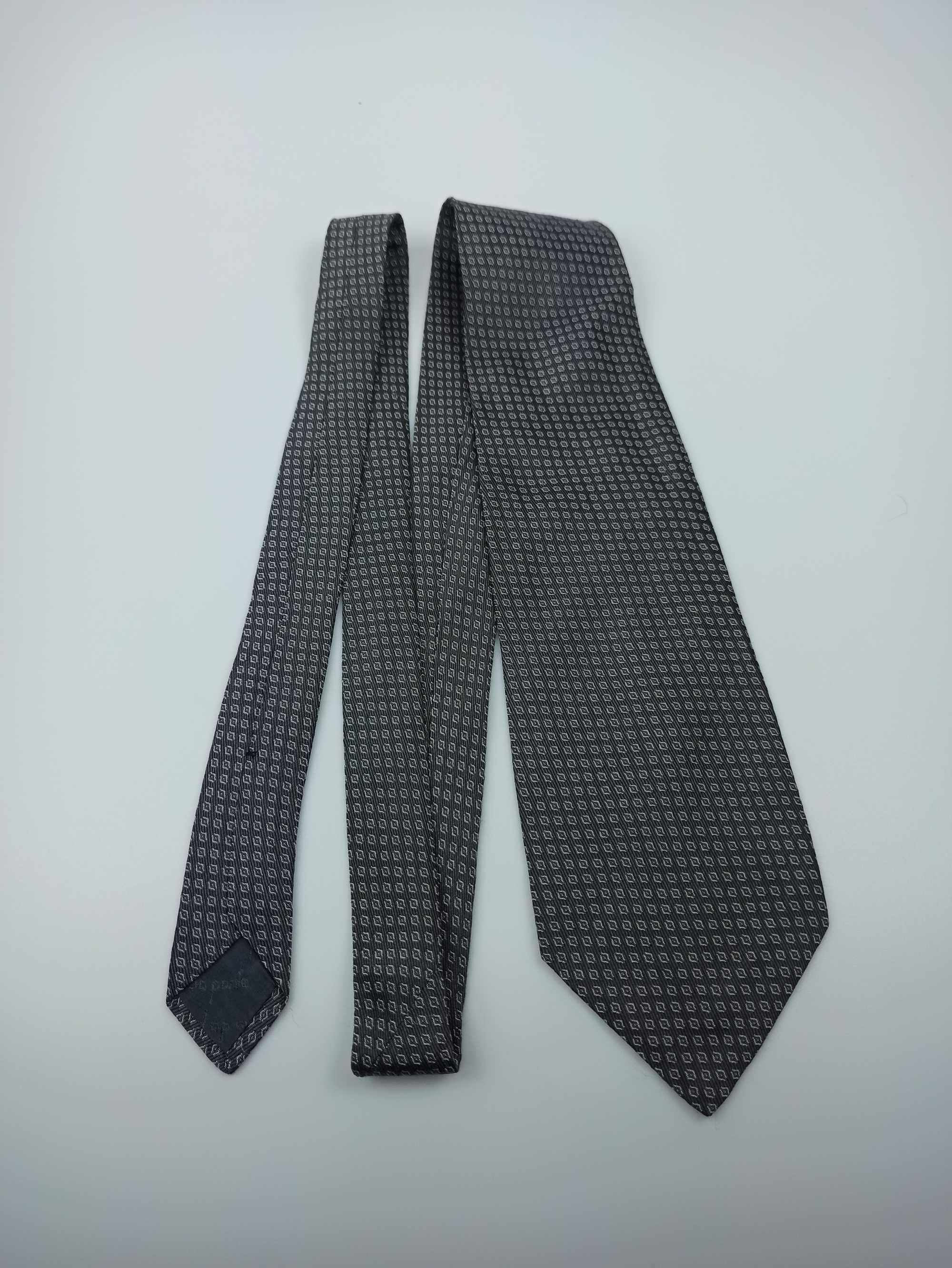 Paolo Da Ponte szary jedwabny krawat pa12