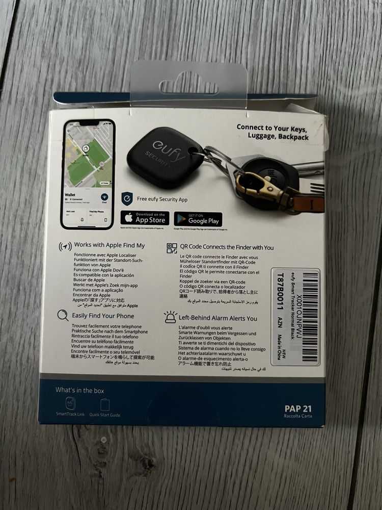 Eufy Security SmartTrack iOS lokalizator rzeczy, kluczy Bluetooth nowe