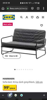 sofá-cama "HAMMARN" de Ikea , excelente estado, como novo