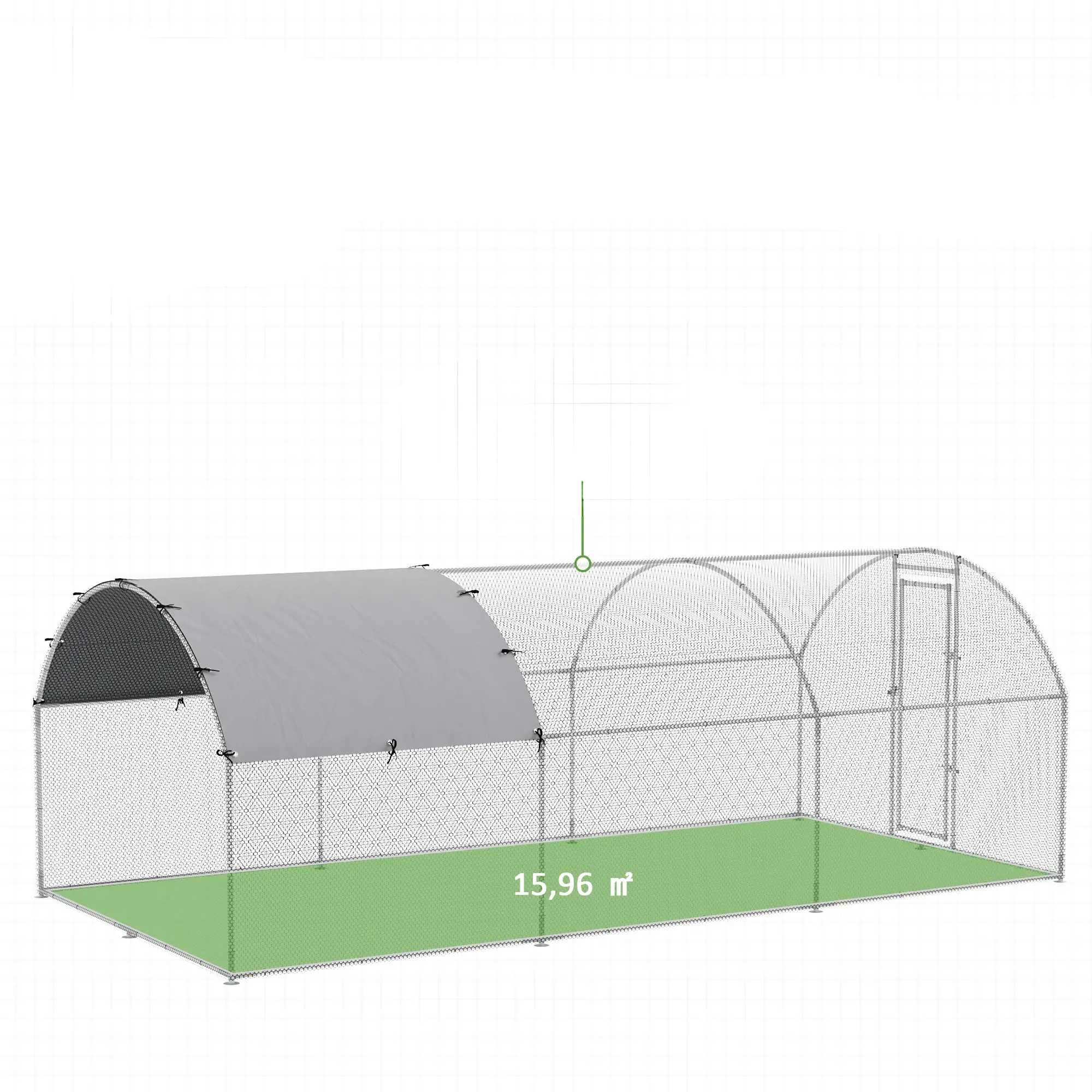 Wybieg dla kur kaczek królików Kurnik 3x6m 16m2 z dachem Kojec Woliera