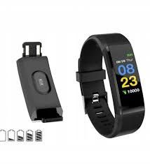 Smartwatch M115 pomiar ciśnienia, pulsu, kroków, snu, menu j. polskie