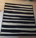 Dywan czarno biały zebra 130x130 cm