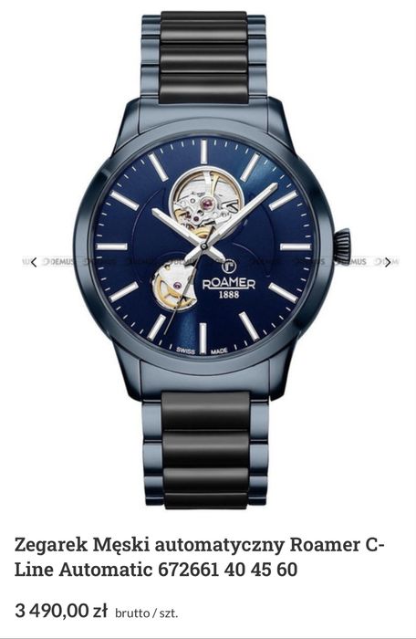 Zegarek męski ROAMER C-LINE AUTOMATIC. Lombard Łódź.