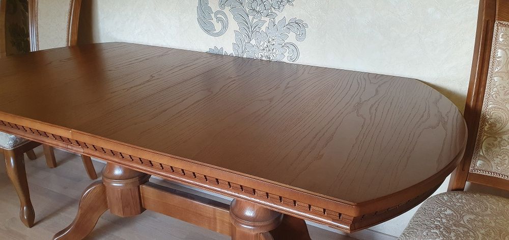 Стіл розкладний із Ясена Овальний + Стільці