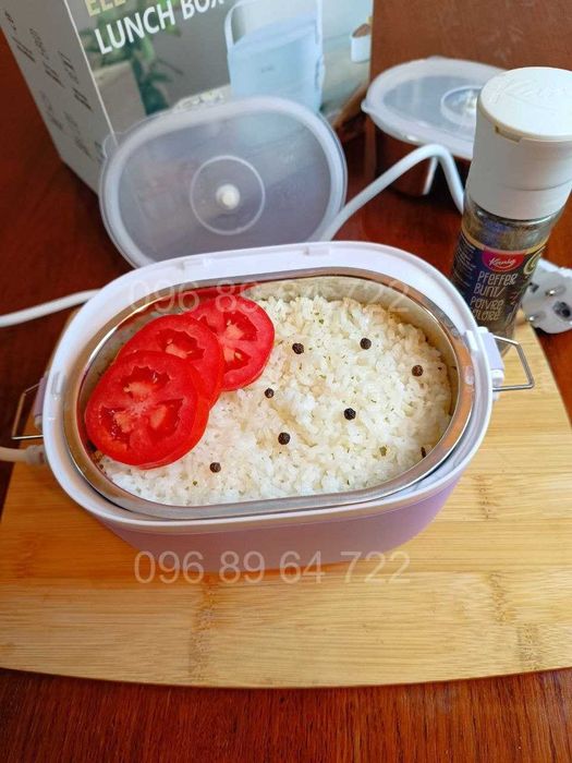 Електричний ланчбокс ланч-бокс з підігрівом герметичний термос для еды