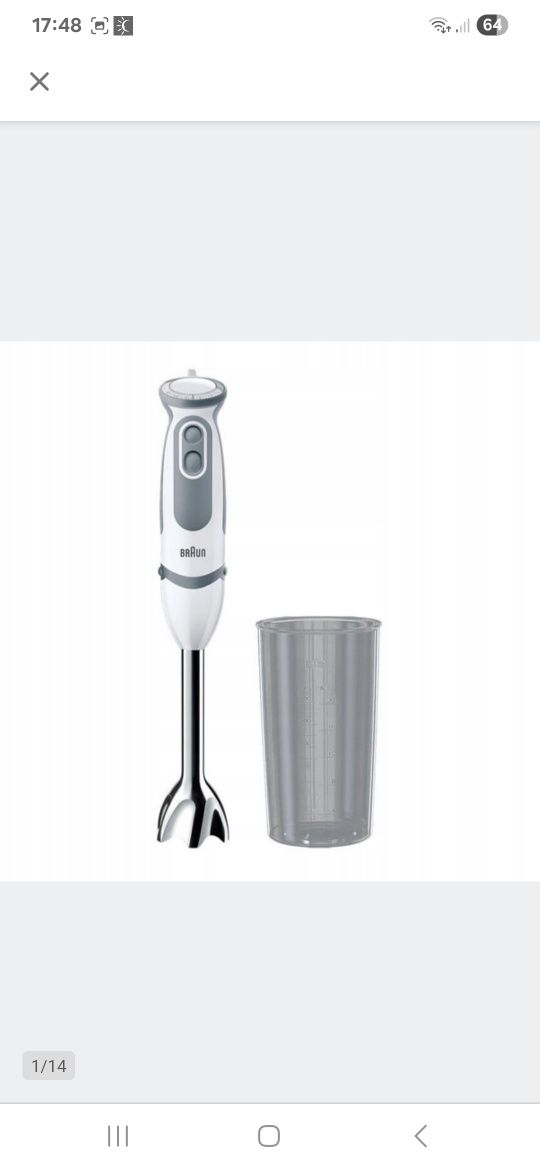 Blender ręczny Braun MQ 5200 WH 1000 W biały