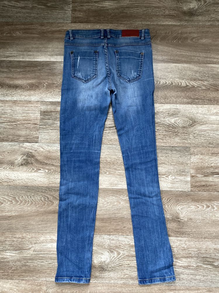 Spodnie jeansy straight leg vintage y2k stradivarius