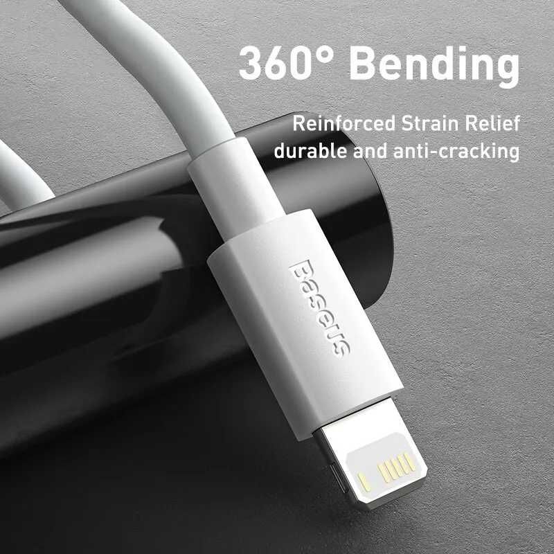 Кабель Baseus USB - Lightning(iPhone) 2,4A 1,5м 2шт,для iPhone Зарядка