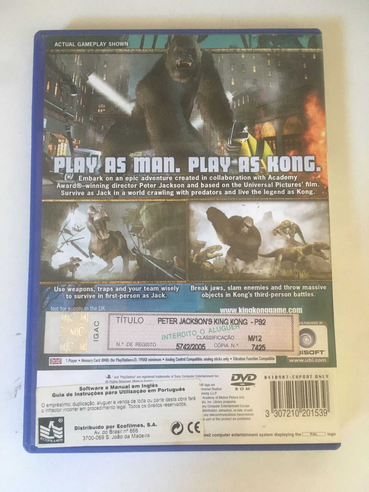 PS2 - Peter Jackson's King Kong The Official Game Of The Movie